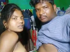 Passionate Indian couple engages in intense lovemaking in their village