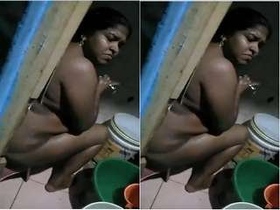 Tamil wife gets naked and soaps up in the shower