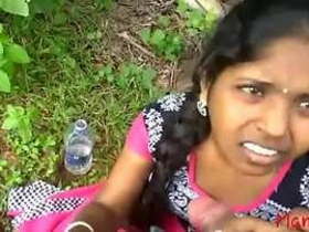Romantic encounter between Desi couple in the park