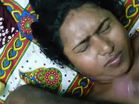 A husband's climax on his Indian wife's face during intimate encounter