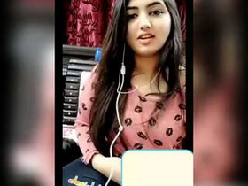 Indian girlfriend bares her breasts in front of the camera
