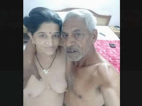 Indian grandfather and teenage girl engage in intimate activities