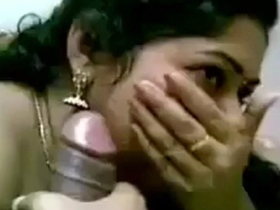 South Indian wife's sensual oral pleasure performance