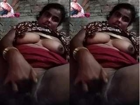 Desi Budi pleasures herself with her hands in a video call