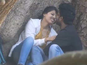 Hidden camera captures couple's outdoor encounter in the park