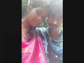 Indian couple's sensual open-air rendezvous