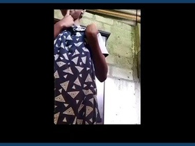 A stunning girl proudly reveals her natural breasts