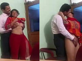 Indian woman has office romance with her partner