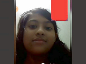 Indian girlfriend reveals her breasts during a video chat