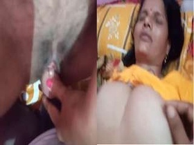 Indian housewife pleasures herself and her husband with her fingers