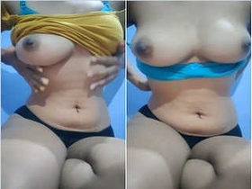Beautiful Indian woman reveals her breasts