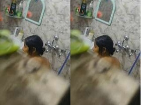 Secretly filming Bhabi's bathing session with a hidden camera