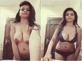 Desi girl strips and flaunts her naked body for cash