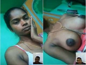 A stunning rustic girl with ample breasts indulges in passionate lovemaking with her partner