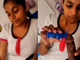 Aroused teen girl pleasures her cousin brother with oral sex and intercourse