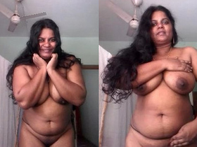 Indian wife reveals her large breasts and intimate area to her partner