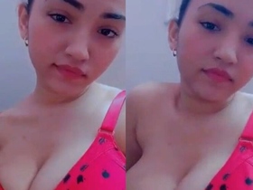 Cute desi bhabi with big boobs gets naughty in hot video