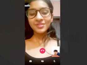 Desi beauty reveals her body in video call