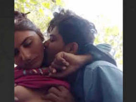 Horny Indian couple indulges in outdoor sex on a mattress