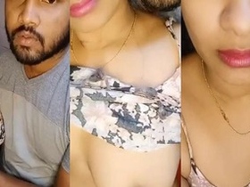 Indian bhabhi's boob show and quick fun on cam video leaks cum