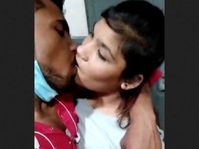 Couple sharing a passionate kiss
