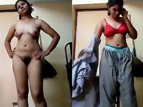 Indian college girl strips for her boyfriend