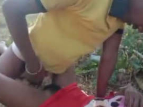 A rural girl's sexual encounter in the wild captured on camera by her companion