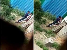 Indian couple shares passionate outdoor kisses and romance