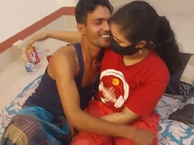 A stunning Indian woman in a swimsuit is passionately penetrated by a handsome man in a domestic setting.