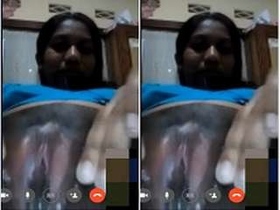 Indian babe flaunts her pussy on video call