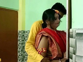 Indian spouse engages in sexual activity with attractive Bengali spouse in a heated video