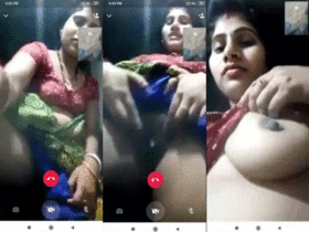 Desi wife's secret Whatsapp sex with lover caught on camera