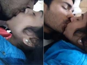 Desi lovers share a passionate kiss in a steamy video