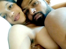 Watch a stunning young couple indulge in steamy hotel room action
