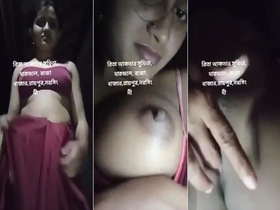 Stunning babe pleasures herself with her fingers