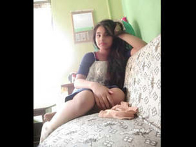 Desi beauty reveals her breasts during a video chat