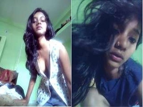 Watch a cute Indian girl take a bath in this exclusive video call