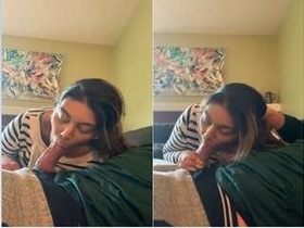 Stunning girl from India gives seductive blowjob in HD video