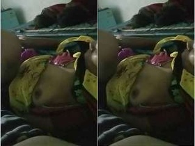 Desi wife's boob video recorded by husband for pleasure