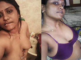 Tamil babe flaunts her tits in a steamy video
