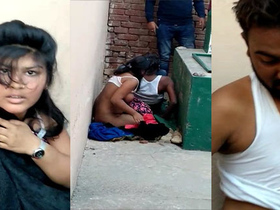 Desi village girl gets fucked by an older man outdoors