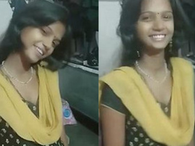 Churidar-clad girl flaunts her deep neck and cleavage in a hidden manner