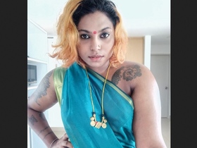 Indian housewife cooks without bra in Tamil