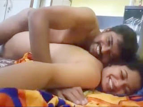 Rustic couple enjoys steamy sex in village