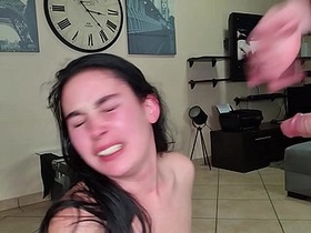 Humiliation video featuring rough sex and shame with facial cumshot
