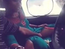 Tamil couple's sensual foreplay and outdoor sex in the car