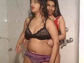 Passionate lesbian encounter between Aria Adwani and Saraika