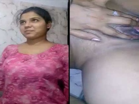 Dehati girl's big boobs and hairy village pussy on display in MMS video