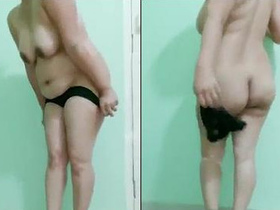 Indian wife undressing and revealing her smooth body