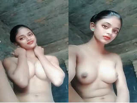 Naughty Indian girl films her nude body